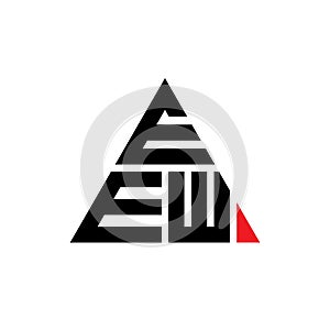 EEW triangle letter logo design with triangle shape. EEW triangle logo design monogram. EEW triangle vector logo template with red