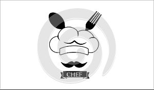 spoon fork chef emblem logo