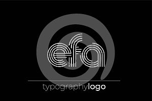 EFA modern geometric typography logo