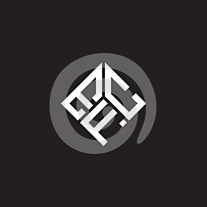 EFC letter logo design on black background. EFC creative initials letter logo concept. EFC letter design photo