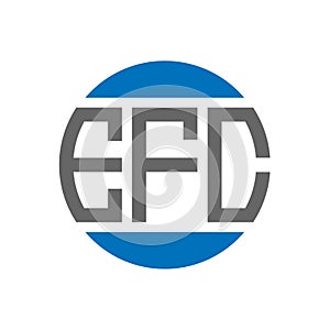 EFC letter logo design on white background. EFC creative initials circle logo concept. EFC letter design photo