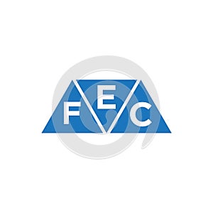 EFC triangle shape logo design on white background. EFC creative initials letter logo concept.EFC triangle shape logo design on photo