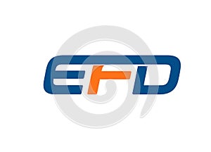 EFD letter logo design vector