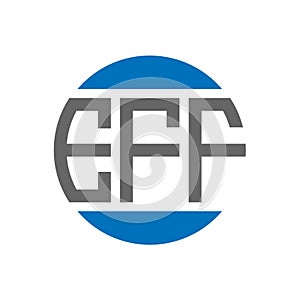 EFF letter logo design on white background. EFF creative initials circle logo concept. EFF letter design