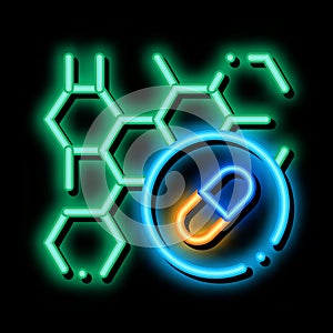 Effect of Drugs on Body Supplements neon glow icon illustration