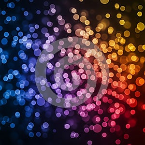 Effect featuring circular light patterns in shades of blue purple