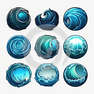effect games blue water wave ai generated