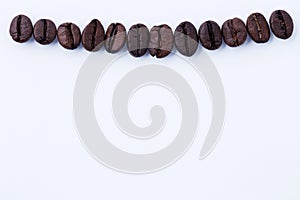 Effect from nicotine concept, coffee bean in the form of tooth.