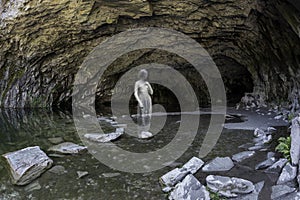 Haunted cave with apparition photo