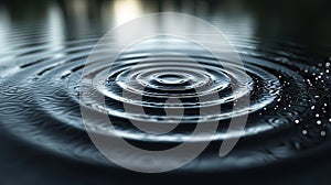 The effect of water ripples from the top of a circle, texture concept for cosmetic products such as creams, lotions