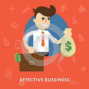 Effective business management concept