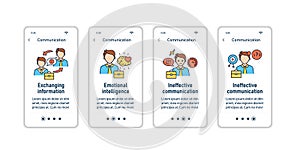 Effective communicate onboarding mobile app screen
