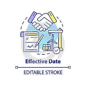 Effective date concept icon