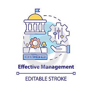 Effective management concept icon