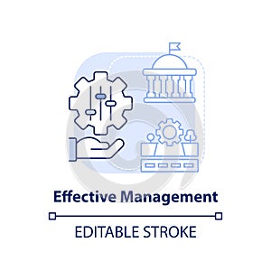 Effective management light blue concept icon