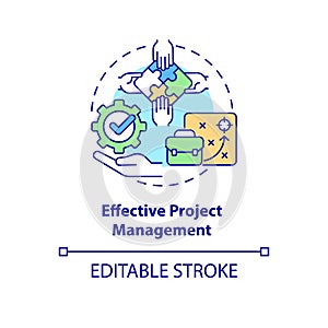 Effective project management concept icon