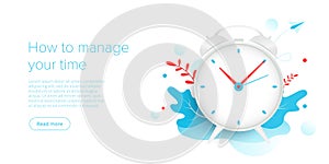 Effective time management in flat vector illustration. People working and task prioritizing organization for effective