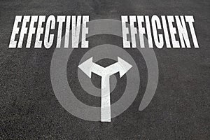 Effective vs efficient choice concept