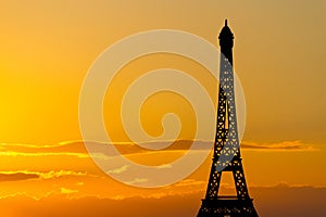Effel tower on sky background photo