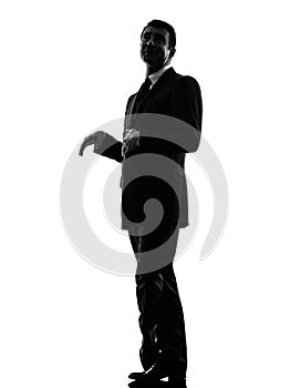 Effeminate snobbish business man silhouette