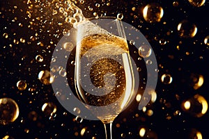 Effervescent Celebration: Champagne Bubble Background