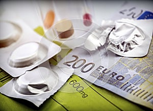 effervescent pills next to medication daily on a ticket of 200 euros