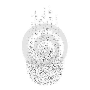 Effervescent soluble tablet bubbles in water photo