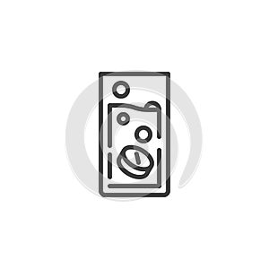 Effervescent tablet line icon