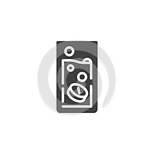 Effervescent tablet vector icon