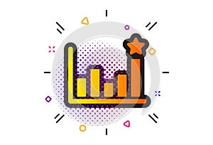 Efficacy icon. Business chart sign. Vector