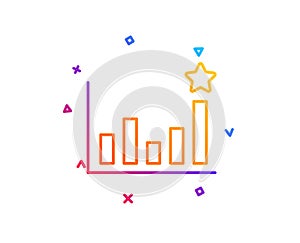 Efficacy line icon. Business chart sign. Vector