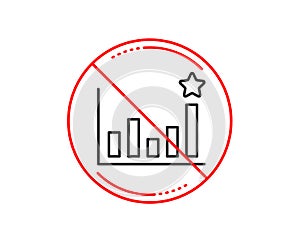 Efficacy line icon. Business chart sign. Vector