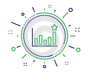 Efficacy line icon. Business chart sign. Vector