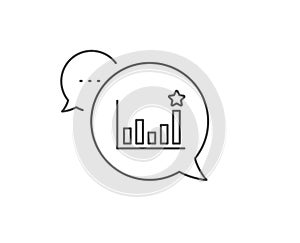 Efficacy line icon. Business chart sign. Vector