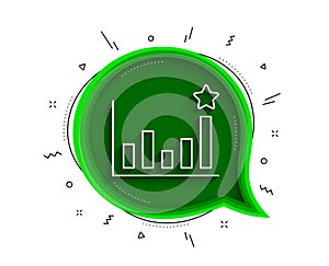 Efficacy line icon. Business chart sign. Vector