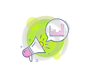 Efficacy line icon. Business chart sign. Vector