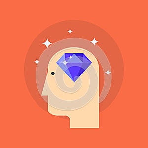 Efficiency of competence concept. Flat design.