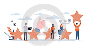 Efficiency concept, creative business process in team. Development