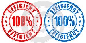 Efficiency guarantee rubber stamp