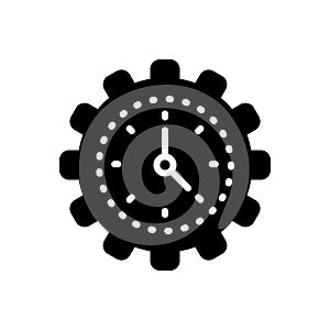 Black solid icon for Efficiency, time and management
