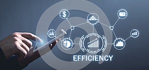 Efficiency increase. Business. Internet. Technology