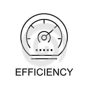 efficiency line icon. Element of seo and web optimization icon with name for mobile concept and web apps. Thin line efficiency