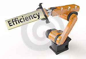 Efficiency metal sign