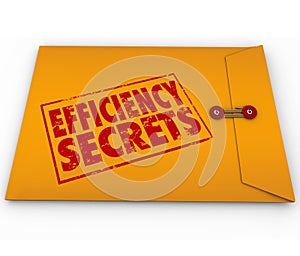 Efficiency Secrets Yellow Classified Envelope Confidential Tips