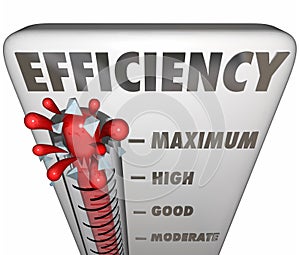 Efficiency Thermometer Measuring Effective Productivity Level