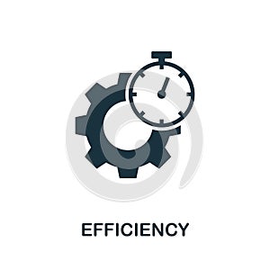 Efficiency vector icon symbol. Creative sign from quality control icons collection. Filled flat Efficiency icon for computer and