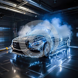 Efficient aerodynamics of a vehicle highlighted through a wind tunnel test