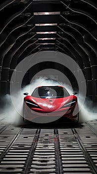 Efficient aerodynamics of a vehicle highlighted through a wind tunnel test