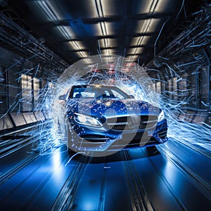 Efficient aerodynamics of a vehicle highlighted through a wind tunnel test