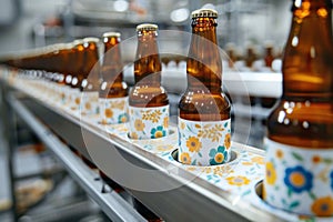 Efficient Bottling Production Line in a Modern Microbrewery Facility